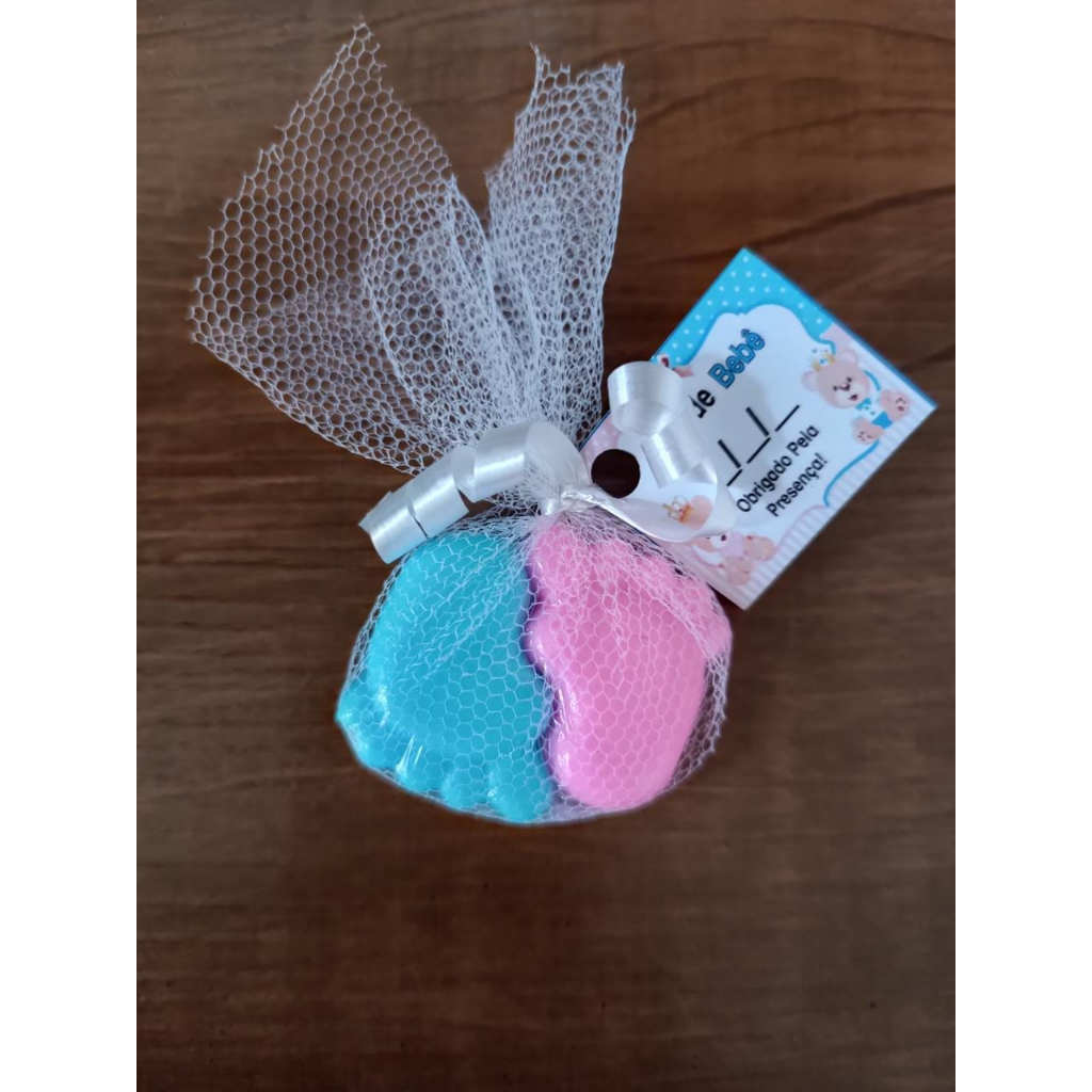 Lembrancinha 80 unidades ( monta 40 lembrancinhas )ideal para chá revelação, saída de maternidade, chá fraldas...