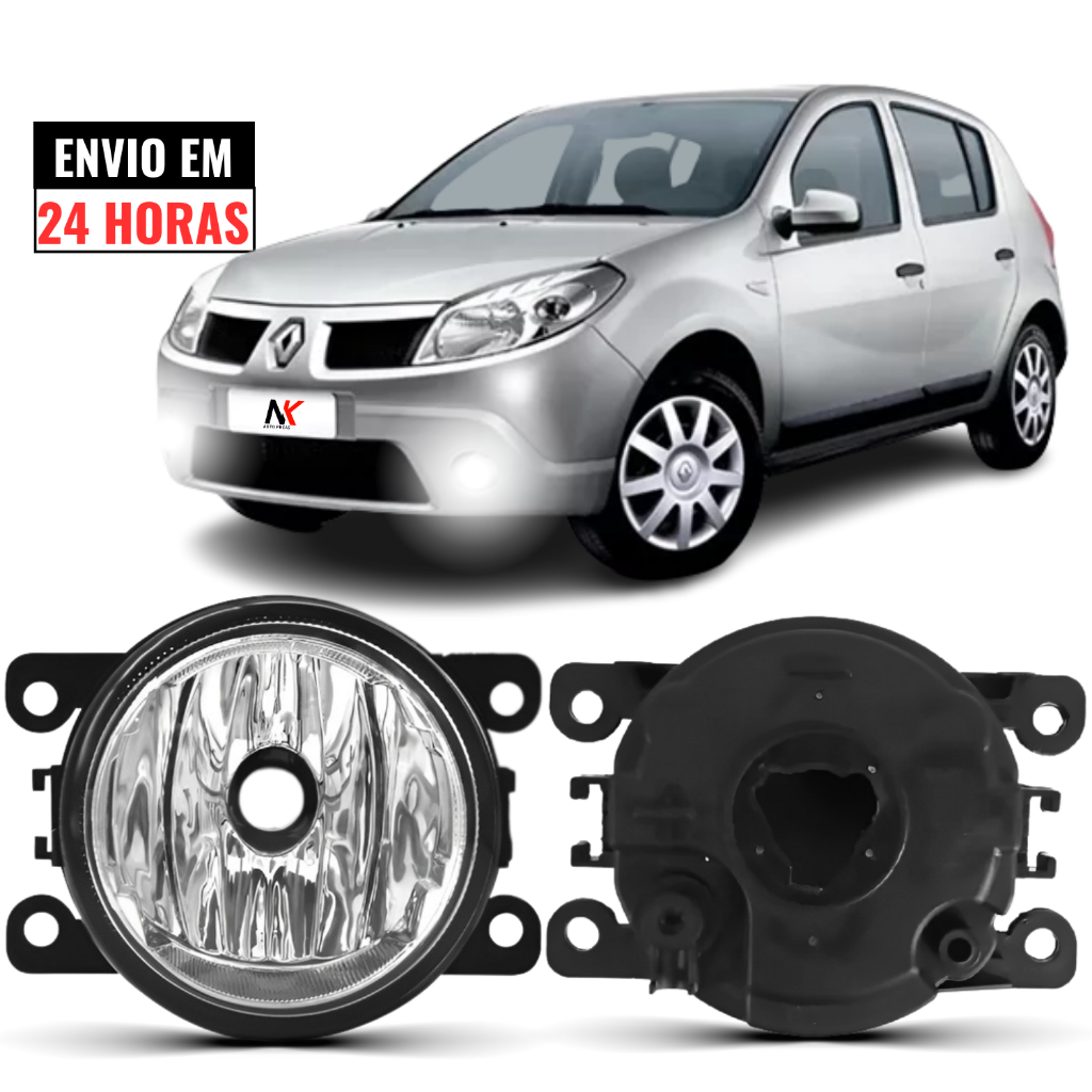 Farol Milha Sandero 2006 2007 2008 2009 2010 2011 2012 em Oferta na Shopee