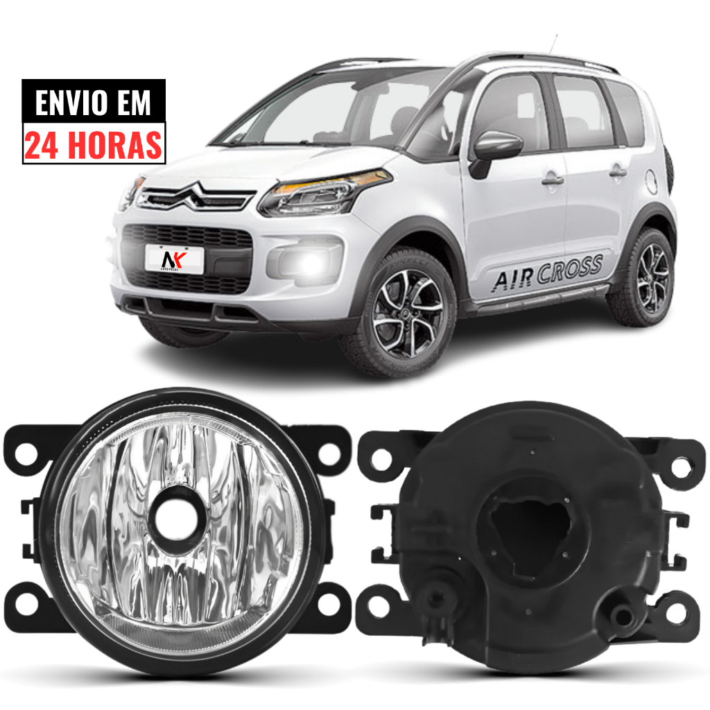 Farol Milha Citroen Aircross 2010 2011 2012 2013 2014 2015 em Oferta na Shopee