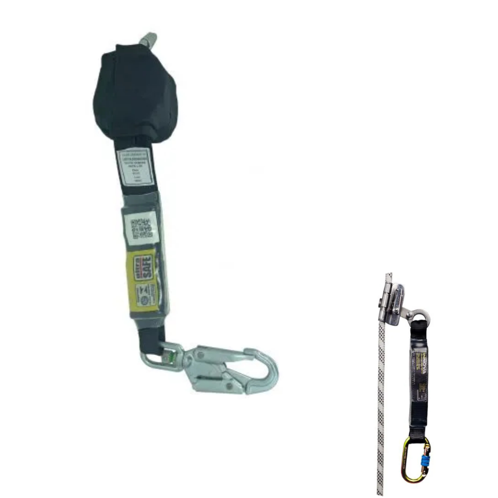 Trava Quedas Rocco Retrátil 2,5 Metros Ultra Safe Aço Carbono para Proteção Trabalho Altura Horizontal Vertical