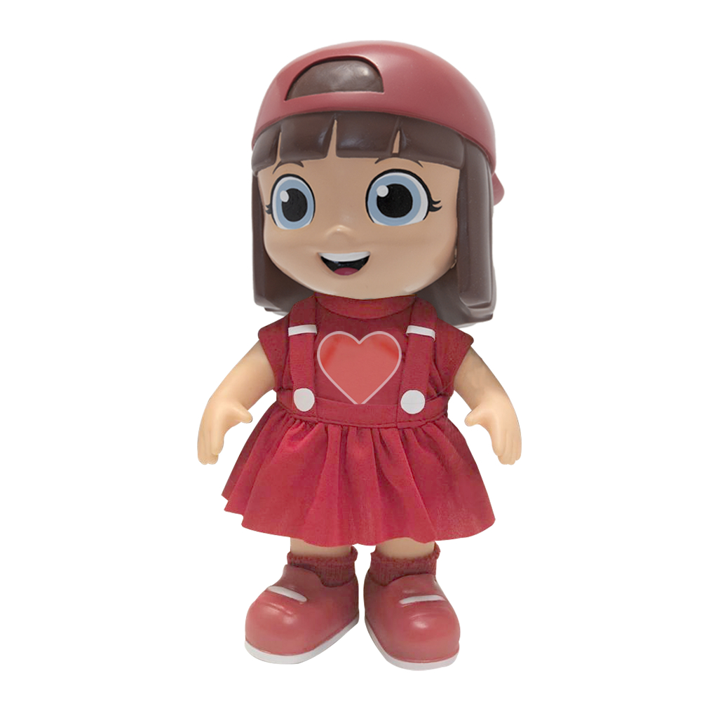 Boneca Gi Aventureira Vermelha Lucas Neto Rosita 27cm