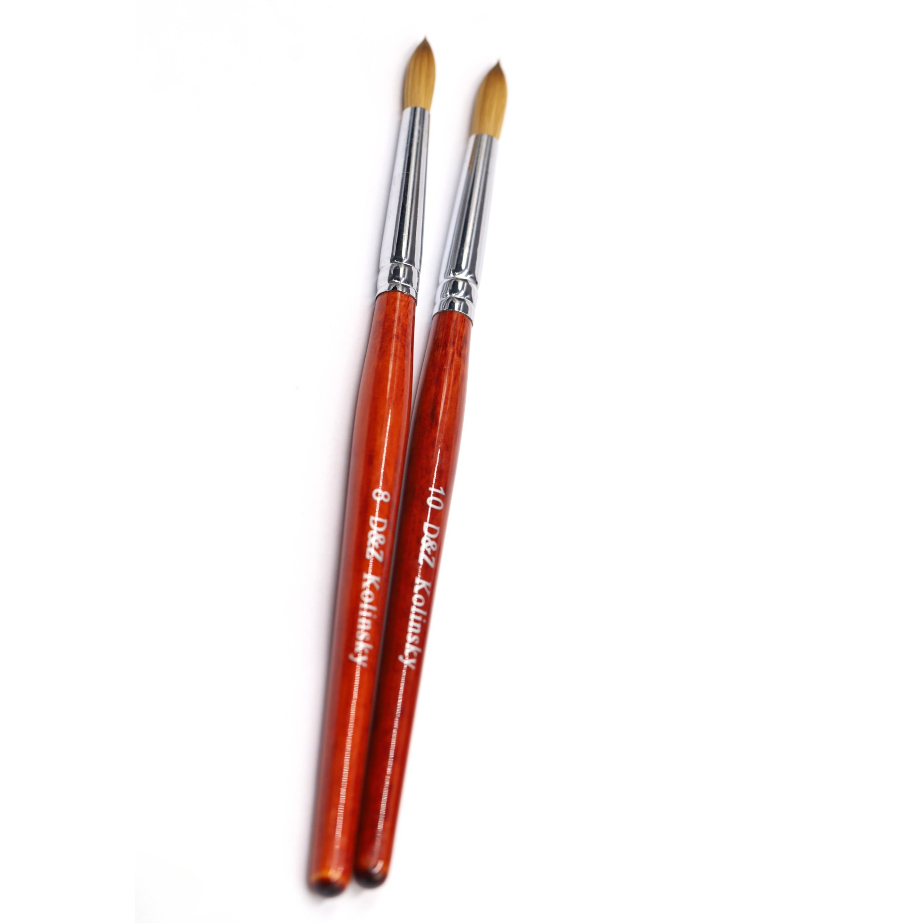 Pincel Profissional Nail Brush D&Z Kolinsky #8 e #10 Para Acrílico