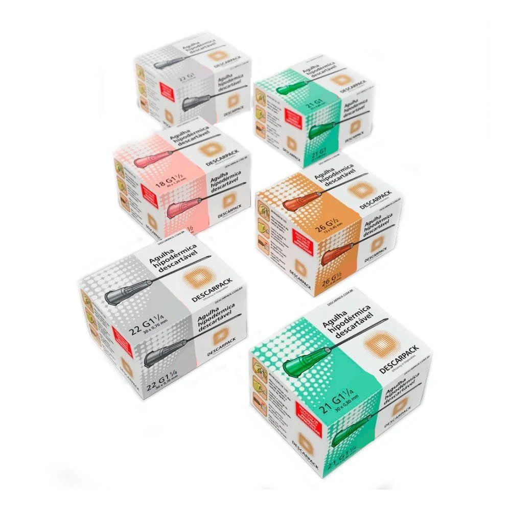 Agulha Hipodérmica Com 50 Unidades Descarpack em Oferta na Shopee