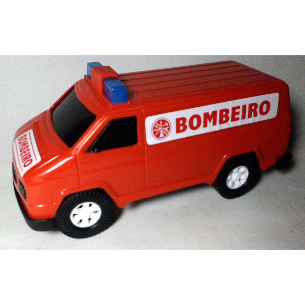 Carro Miniatura Van Furgão Bombeiros Carrinho Colecionável