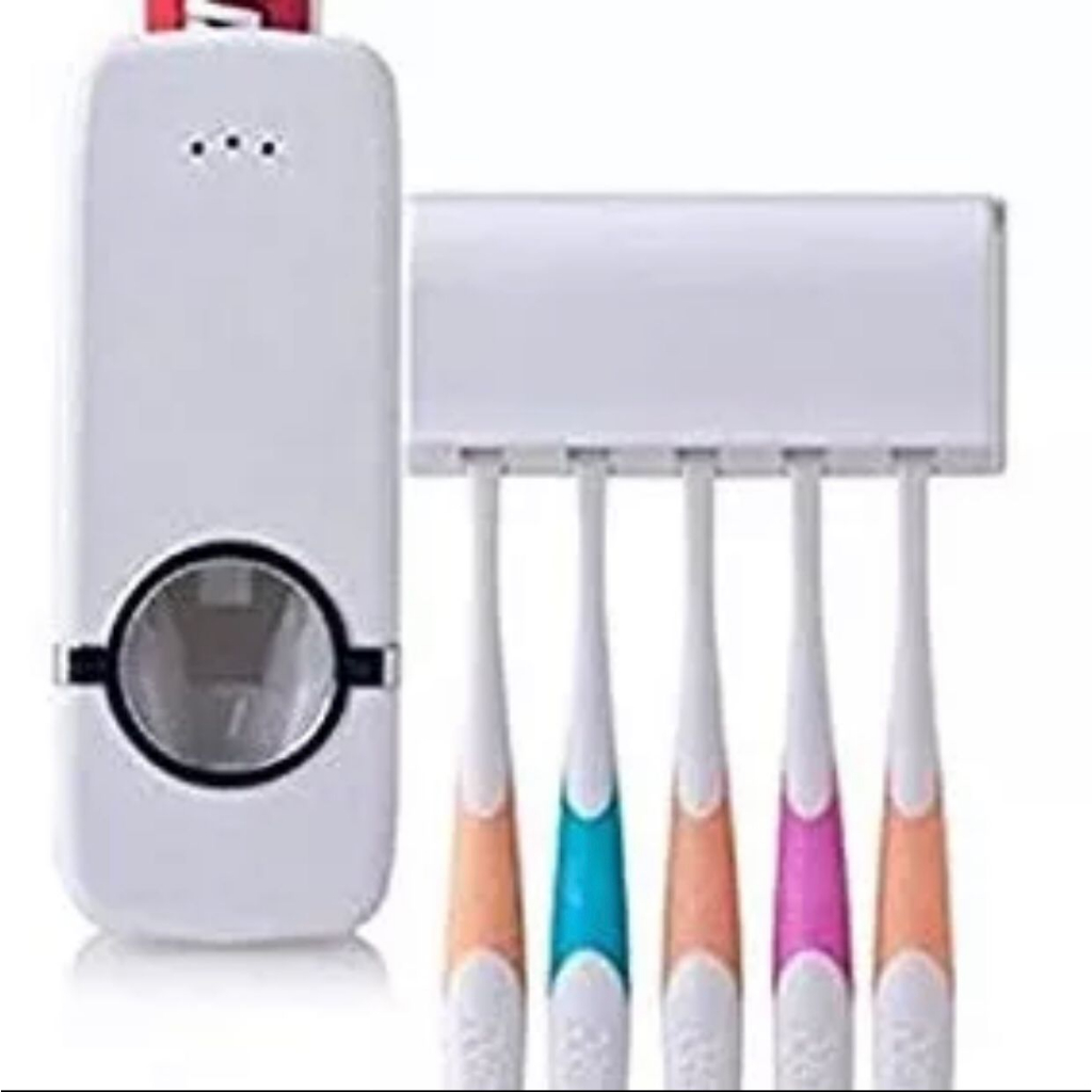 Dispenser suporte de escova + aplicador de creme dental