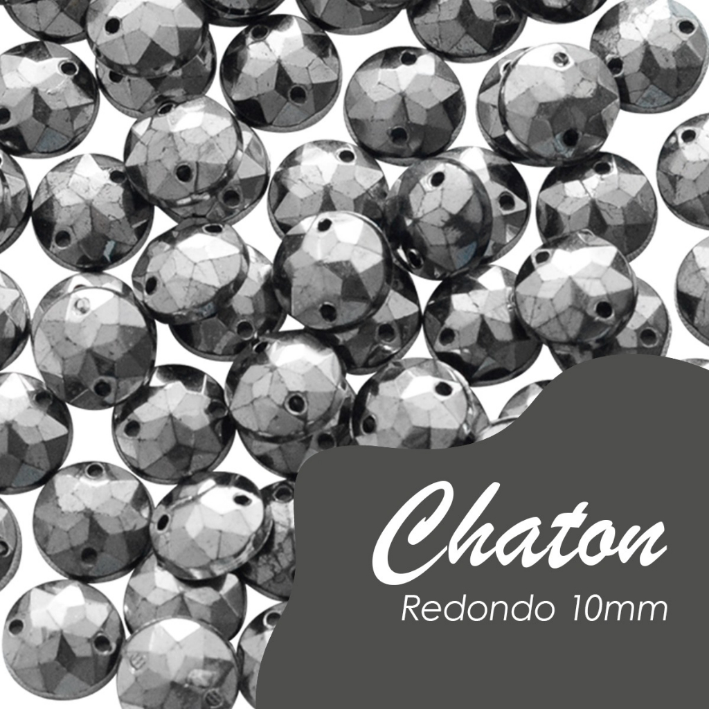 1000 Chaton Grafite 10 mm Para Costura e Artesanato Roupas Bolsas Chinelo 200 gramas 1000 pecas