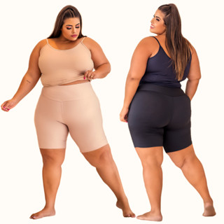 Bermuda Segunda Pele Plus Size que Evita Assadura nas Pernas com Cós Alto