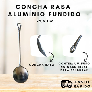 Concha rasa para arroz alumínio fundido