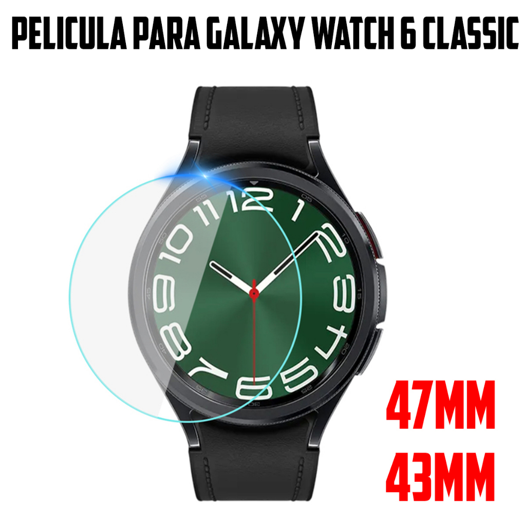 Película de vidro temperado para Smartwatch Samsung galaxy watch 6 Classic 43mm e 47mm Proteção Tela