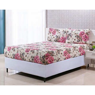 Lençol Queen 03 Peças Estampado Percal Com Elastico Altura 30cm 200 FIOS Algodão