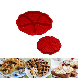 Forma Waffles Panqueca Omelete Silicone Molde Coração Antiaderente