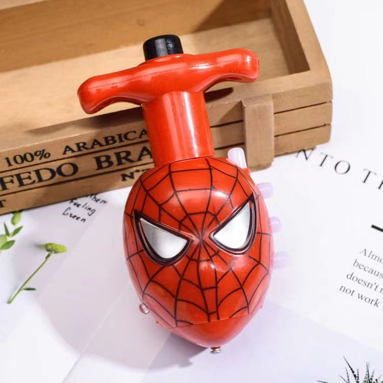 Brinquedo Infantil Pião Homem Aranha Dragão Flashing Top Com Luz LED/Pião Elétrico De Giroscópio