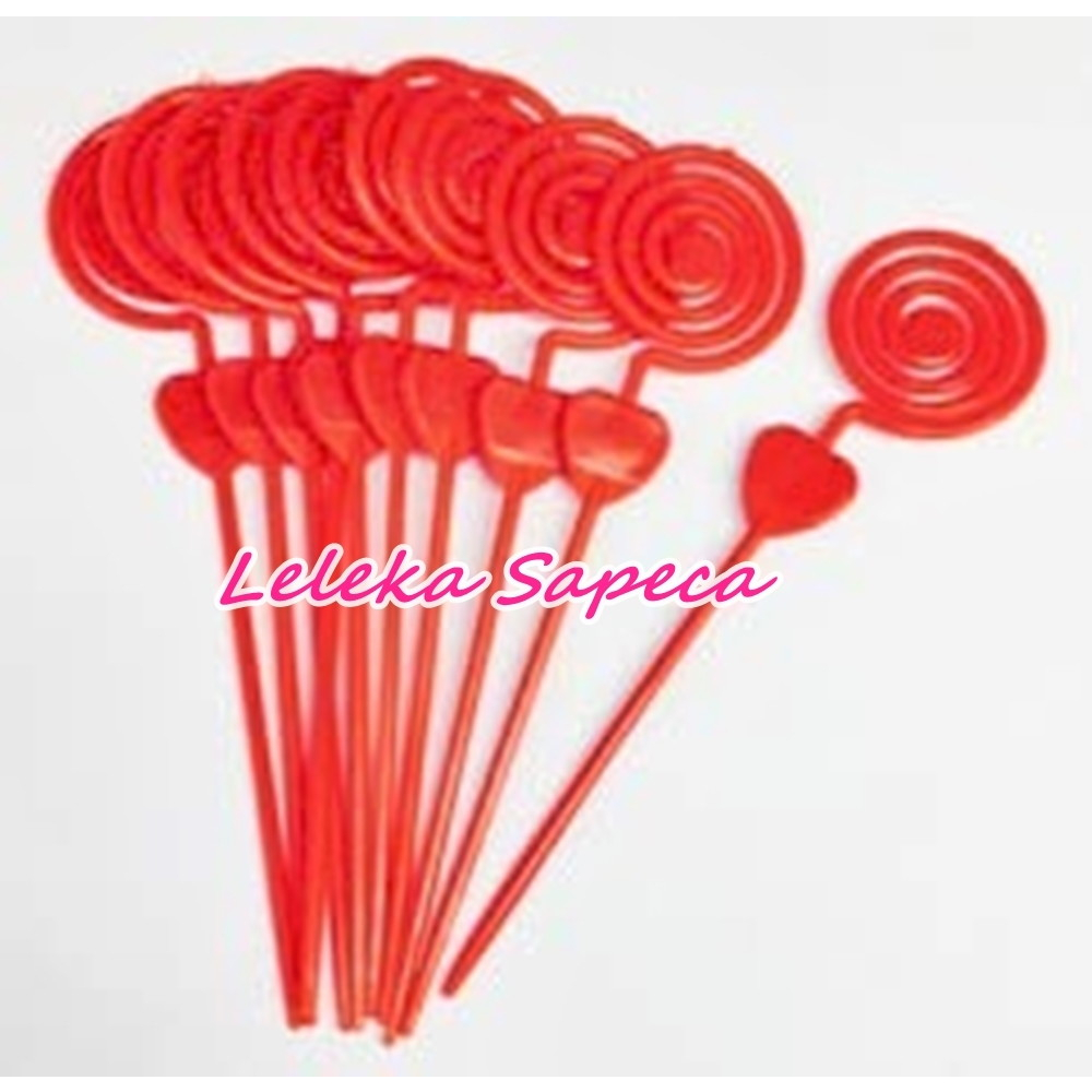 50 Unid-Espiral de plástico Porta Recado 12mm- Decoração em Cupcake- Artigo para Festa
