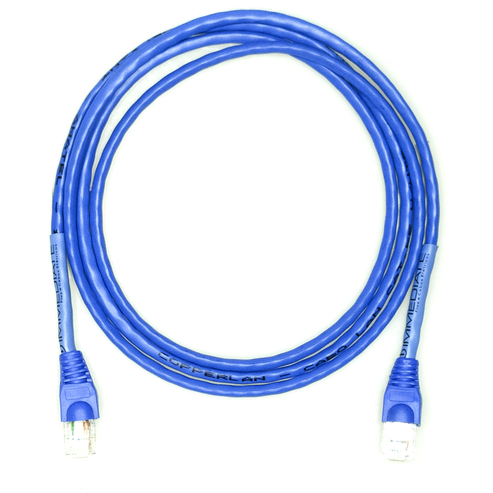 Cabo Lan Cat.6 4p X23 Awg Cmx Capa Simples - 1,5 Mts - 100% Cobre