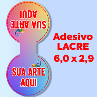 70 Unidades 6,0x2,9 | Etiquetas de Lacre | Etiquetas Adesivas Personalizadas em Couche.