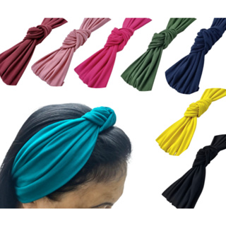 Faixa de Nó / Tiara Cabelo Turbante Handband Escolha Cores em Oferta na Shopee