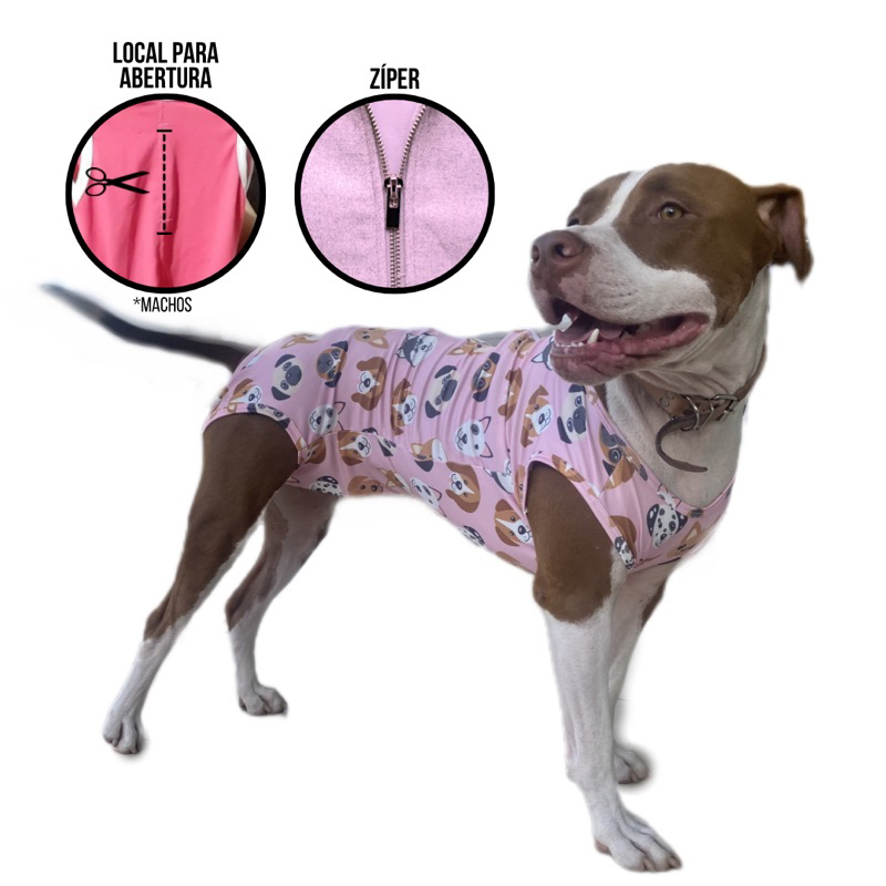 Roupa Pós Cirúrgica Protetora para Cães Cachorro Pet - Com Proteção UV em Oferta na Shopee