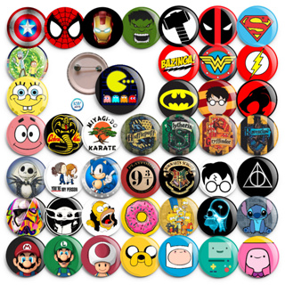 Kit 10 Botons 3,5 cm Geek - Séries - Super Heróis - Vc escolhe as imagens do catálogo - Broche - Bottons em Oferta na Shopee