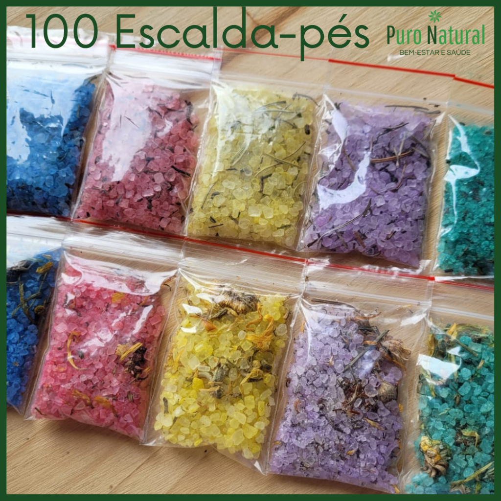 100 Escalda-pés Coloridos - Puro Natural - Sem Etiqueta - SPA de pés - Relaxar - Lembrancinhas - SPA Cuidados com os pés em Oferta na Shopee
