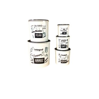 mantimentos para cozinha de plástico cor branco ( integral)
