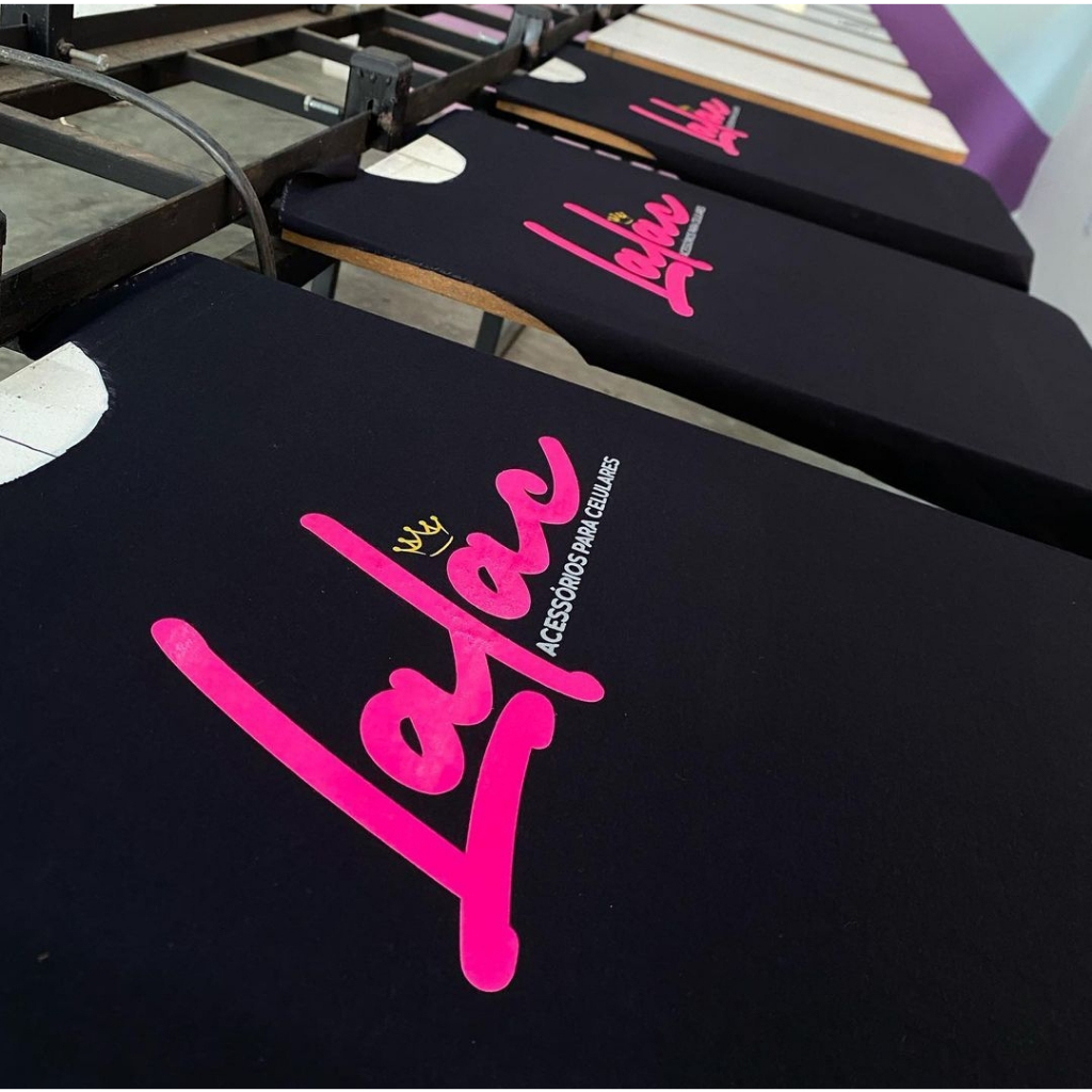 Imagem kit 10 estampas DTF textil facil aplicar ferro de passar para camiseta logo empresa uniforme blusa