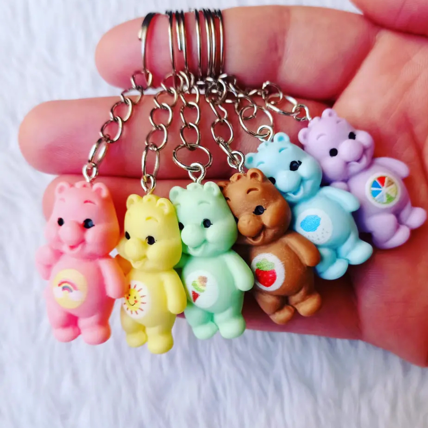 10/35unid. Chaveiros MINI URSINHOS cores sortidas, em resina. em Oferta na Shopee