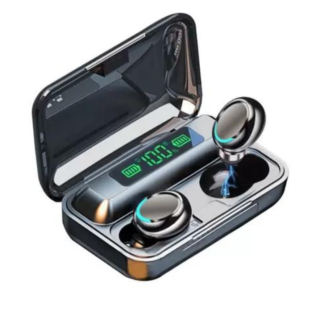 Fone De Ouvido Sem Fio F9-5 Display Led Power Bank Audio Premium