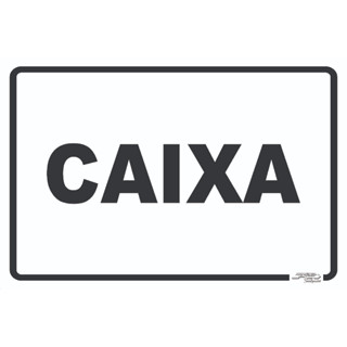 Placa Afonso Sinalizações | Caixa | 30x20