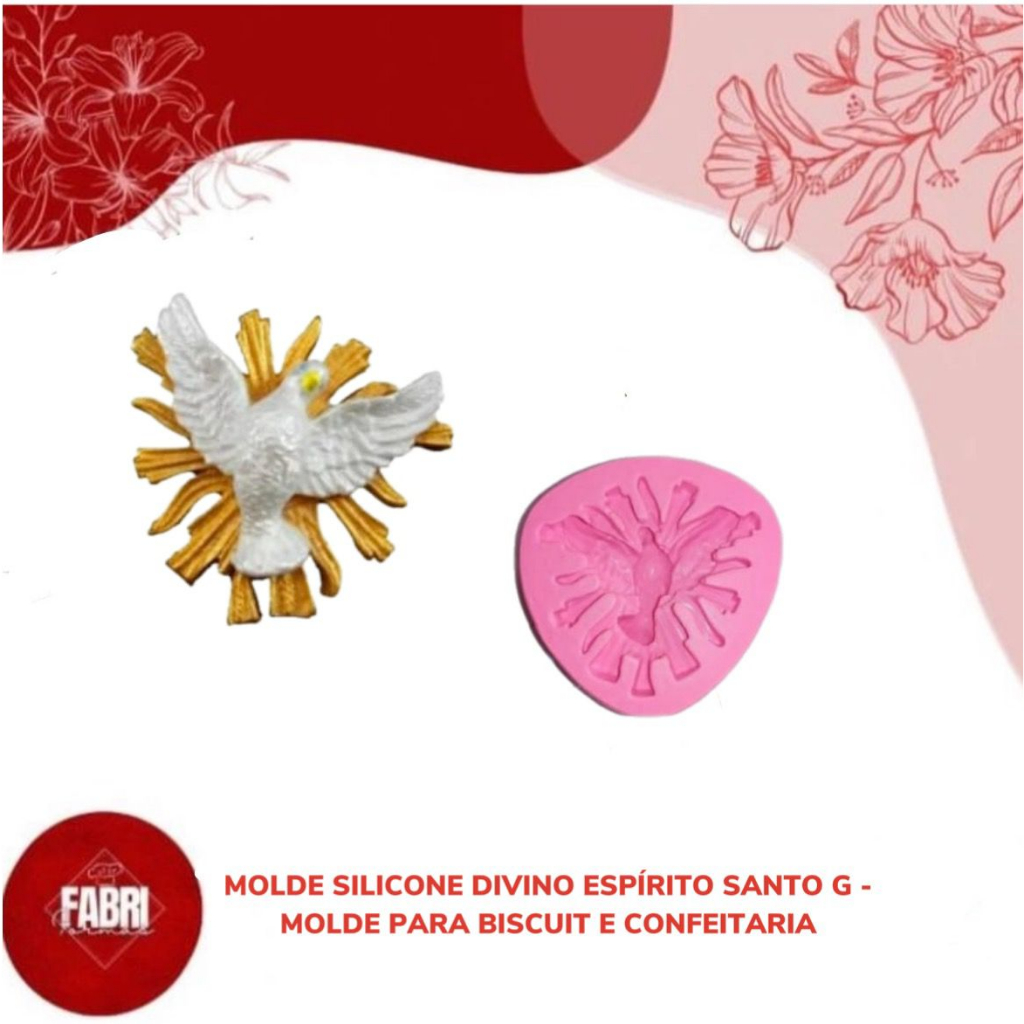 MOLDE  SILICONE DIVINO ESPIRITO SANTO  G - MOLDE PARA BISCUIT E CONFEITARIA   .