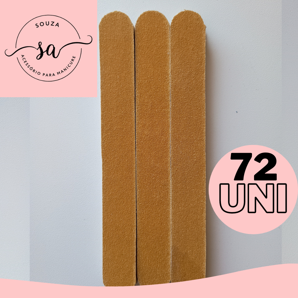 lixa  larga parda c/72unid. em Oferta na Shopee