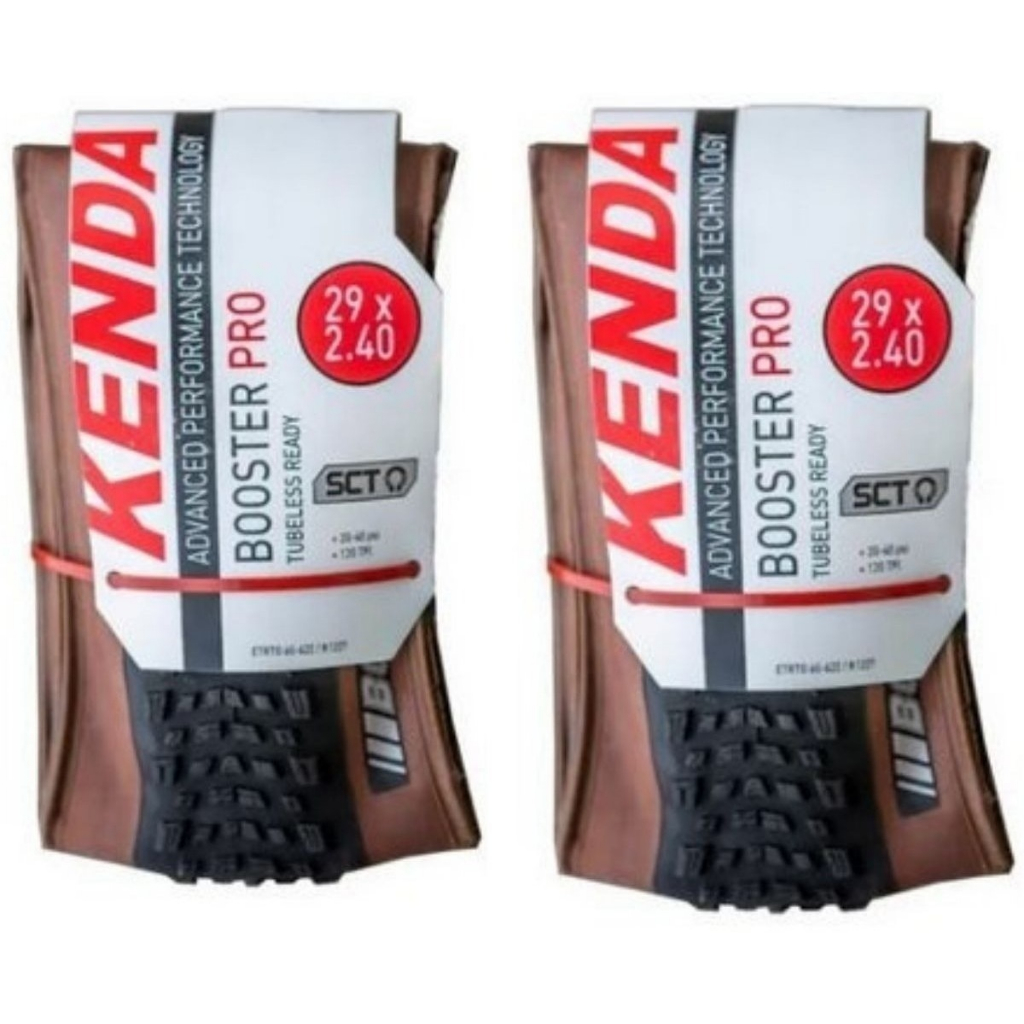 Par Pneu Bike Booster Pro 29 x 2.40 Preto Marrom Kenda Mtb SCT