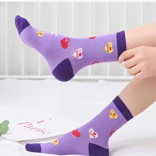 Meia Feminina com Estampa de Cano Longo - Kit com 3, 6 ou 12 Pares