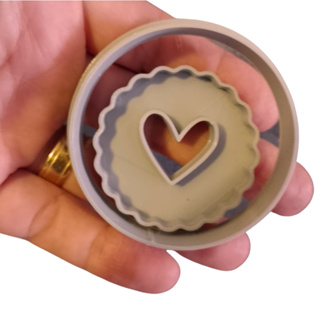 1 Cortador com Carimbo de Biscoito Pasta Americana Biscuit Coração 2 CT10238 em Oferta na Shopee