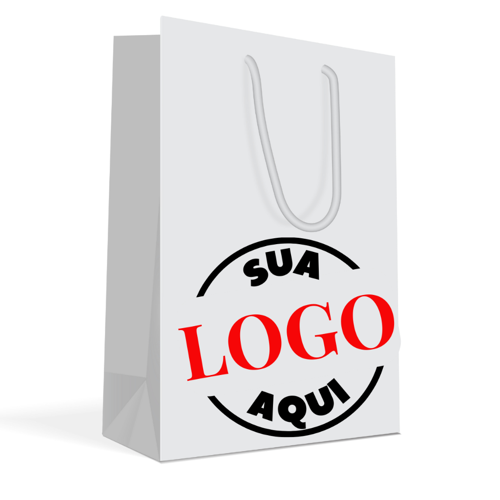 Sacola personalizada sua logo aqui sacolinha para festa personalizada em Oferta na Shopee