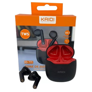 Fone De Ouvido ORIGINAL Sem Fio Bluetooth 5.1 TWS Smart Touch Kaidi KD-771 BRANCO/PRETO/ROSA/LILÁS