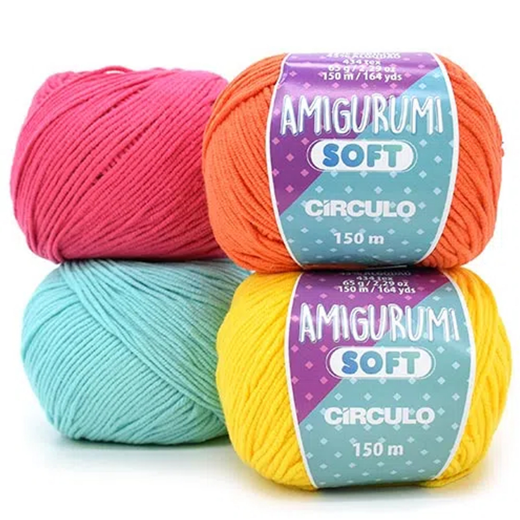 Fio Linha Amigurumi Soft 65g Crochê / Tricô  Circulo  1 Novelo (Parte 2)