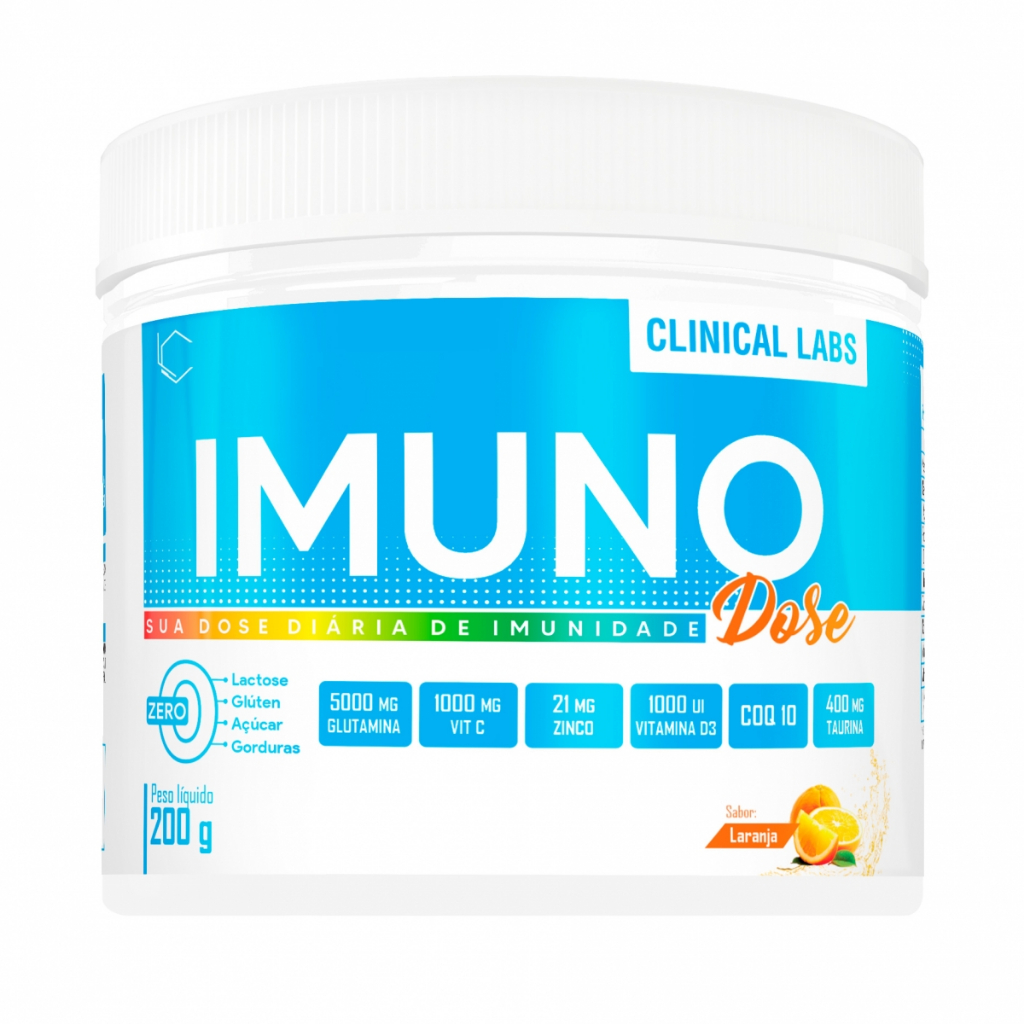 Multivitamínico Imuno Dose - Aumento da Imunidade com Glutamina, Vit C, Zinco, Vit D3, COQ10 e Taurina.