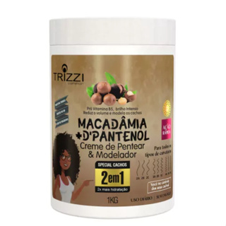 Creme de Pentear e Modelador 2 em1 Macadâmia + D' Pantenol 1 Kg Trizzi em Oferta na Shopee