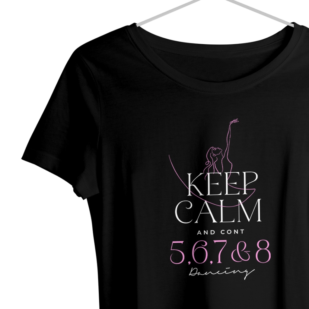 Babylook feminina de Viscolycra Ballet, bailarina I Keep Calm 5,6,7 e 8 I Camiseta feminina ballet - balé em Oferta na Shopee