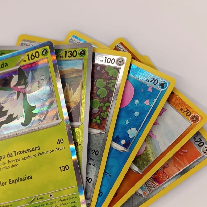 Lote De 50 Cartas Pokémon Originais Brilhantes Em Português em Oferta na Shopee