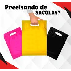 10 Sacolas Plásticas - 20X30 OU 15x20 -Material Virgem -alça Vazada Boca De Palhaço Para Loja - 0,08 Micras