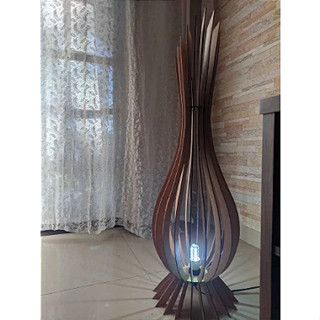 Luminária Decoração de Quarto Sala Abajur Grande de Chão ANA MARIA MDF  Completa