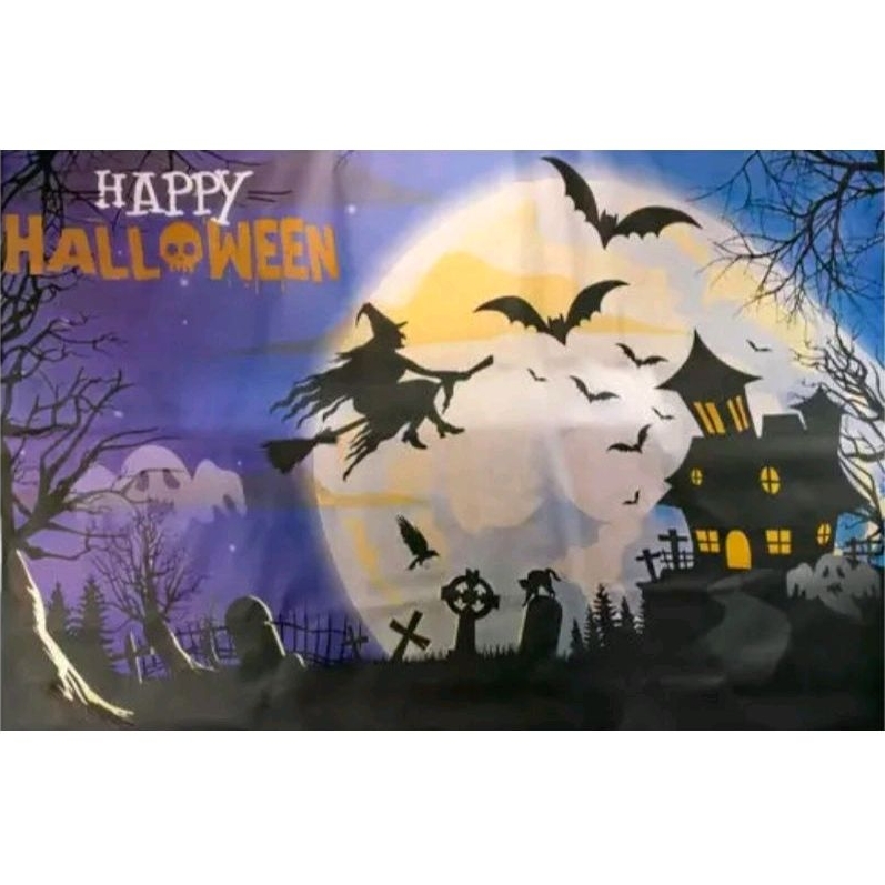 Painel TNT Festa Halloween 100 X 140 cm Decoração Halloween