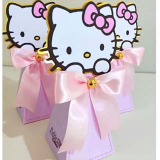 10 Caixa Piramide- Tema Hello Kitty - Lembrancinha Infantil - Mesversario em Oferta na Shopee