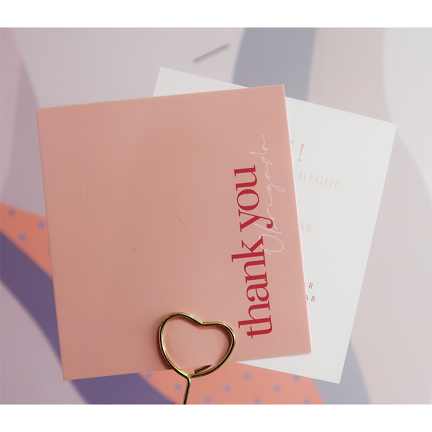 Cartão de Agradecimento Unboxing 8x9cm - Rosê