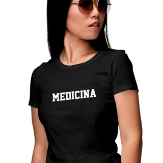 Babylook feminina de algodão profissões faculdade Medicina