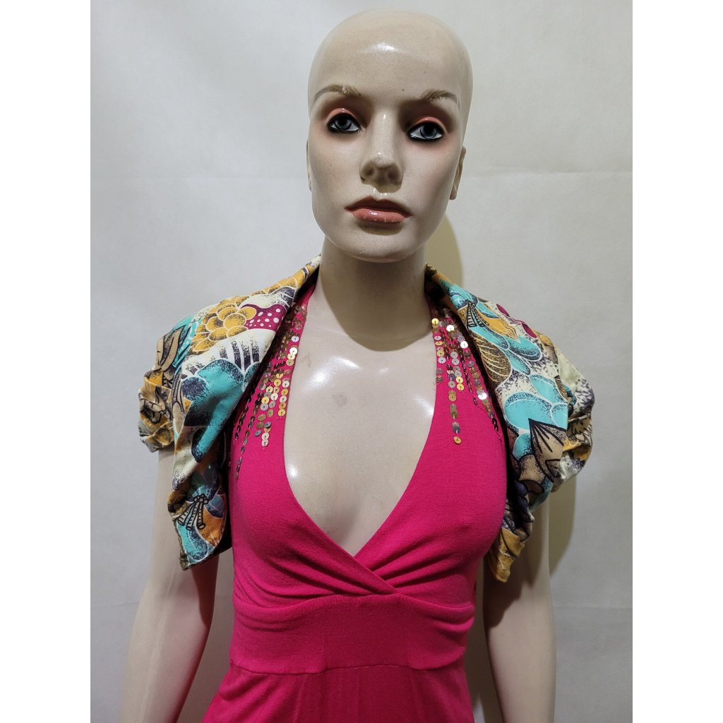 Blusa colorida LEZ A LEZ modelo bolero tam PP algodão usado bom estado