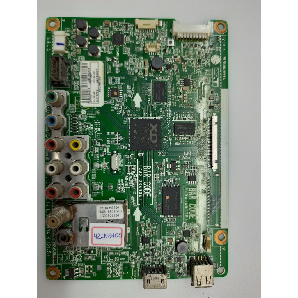 placa principal tv lg 42ln5400 / detalhe / eax64910705