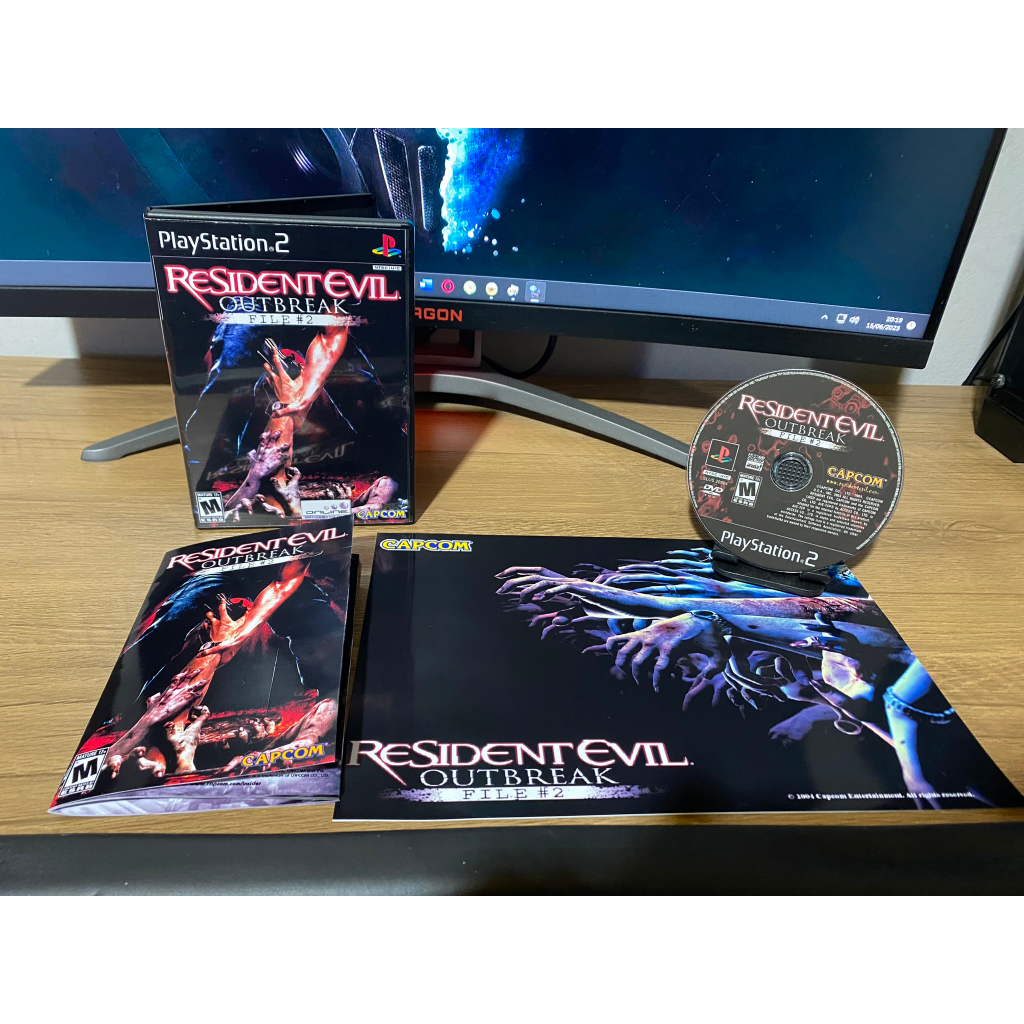 Resident Evil Outbreak FILE #2 com Manual/Pôster para PS2