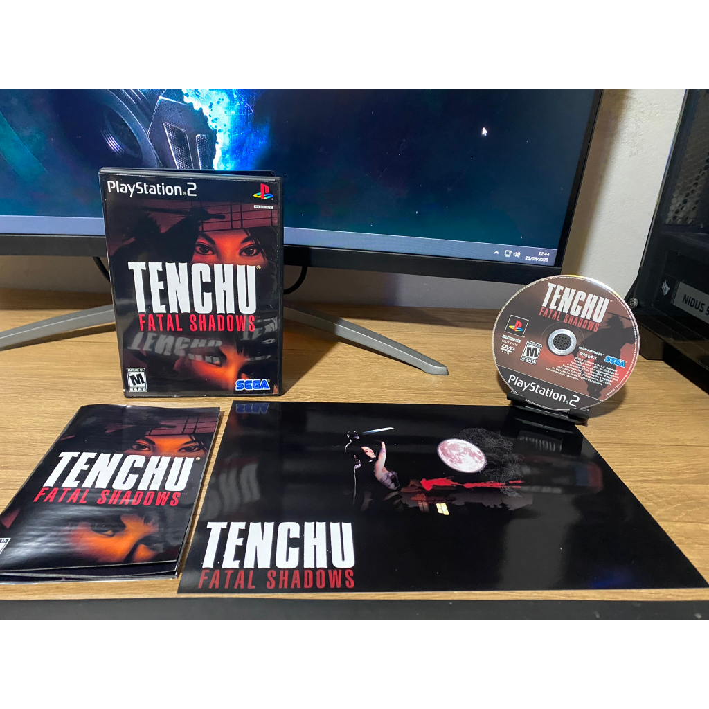 Tenchu Fatal Shadows com Pôster/Manual para PS2
